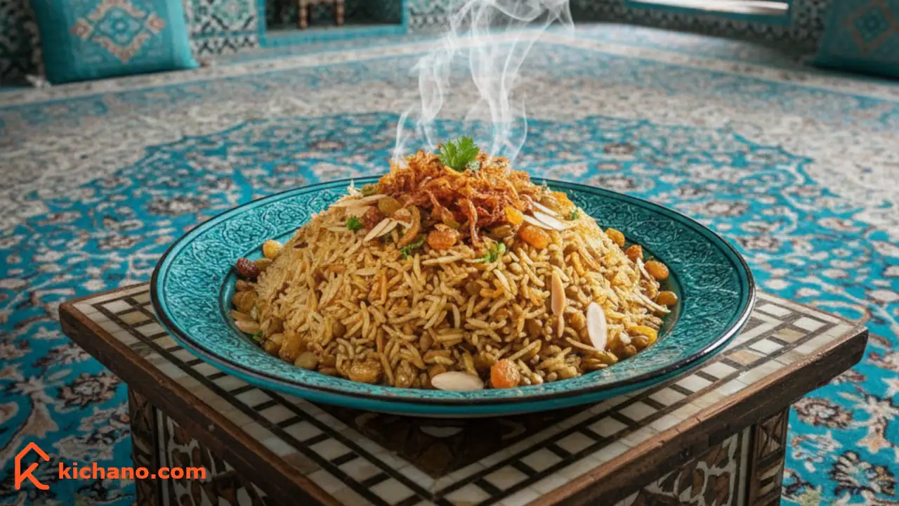 برنج و عدس ساده برای ناهار